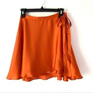 Urban Outfitters Wrap Mini Skirt Terra Cotta Large